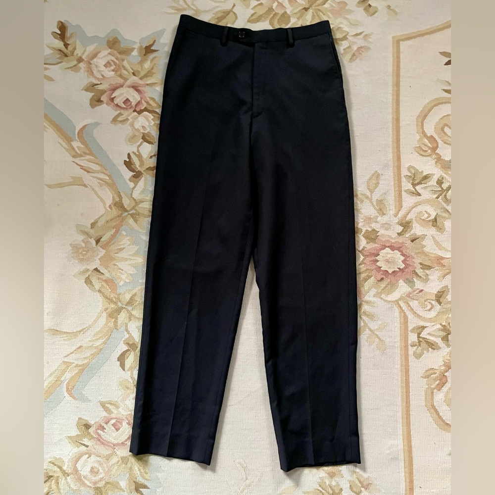 Lord & Taylor Boys Black Dress Pants with Navy Label